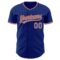 Custom Royal Powder Blue-Orange Authentic Baseball Jersey