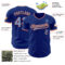 Custom Royal Powder Blue-Orange Authentic Baseball Jersey