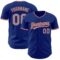 Custom Royal Powder Blue-Orange Authentic Baseball Jersey