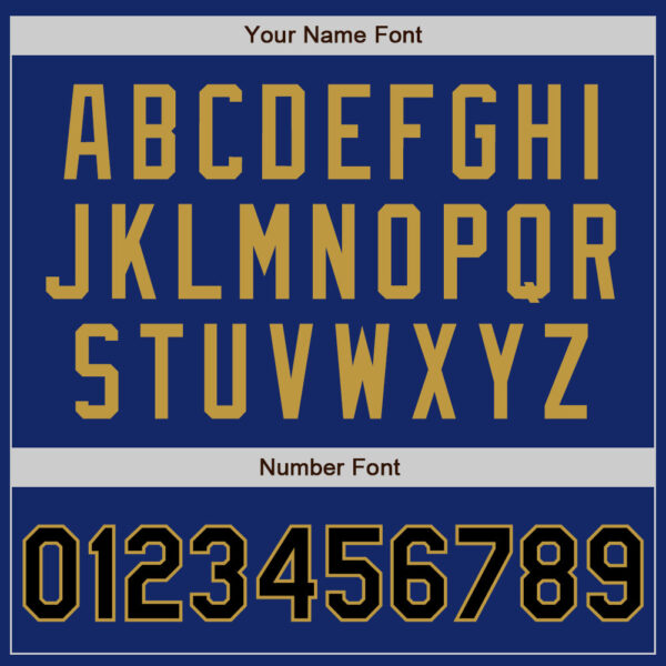 Custom Royal Black-Old Gold Authentic Baseball Jersey