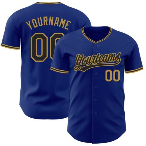 Royal0890_13798bda-25c0-4ed4-9528-de05f9266876 Custom Royal Black-Old Gold Authentic Baseball Jersey