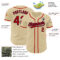 Custom Sand Red-Navy Authentic Baseball Jersey