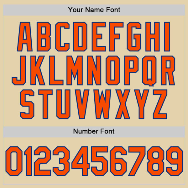 Custom Sand Orange-Royal Authentic Baseball Jersey