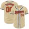 Custom Sand Orange-Royal Authentic Baseball Jersey