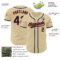 Custom Sand Navy-Orange Authentic Baseball Jersey