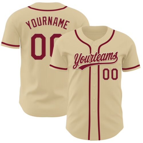 Sand0015 Custom Sand Crimson Authentic Baseball Jersey