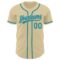 Custom Sand Teal-Gray Authentic Baseball Jersey