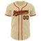 Custom Sand Black-Orange Authentic Baseball Jersey
