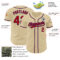 Custom Sand Red-Royal Authentic Baseball Jersey