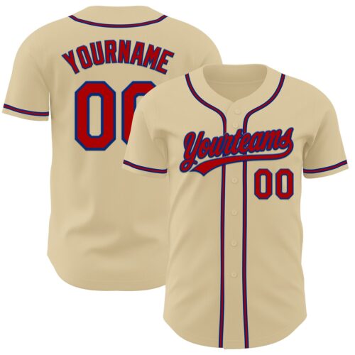 Sand0020 Custom Sand Red-Royal Authentic Baseball Jersey