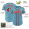 Custom Shadow Blue Red-White Authentic Baseball Jersey