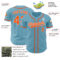 Custom Shadow Blue Orange-White Authentic Baseball Jersey