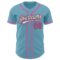 Custom Shadow Blue Pink-Black Authentic Baseball Jersey