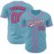 Custom Shadow Blue Pink-Black Authentic Baseball Jersey