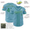 Custom Shadow Blue Kelly Green-White Authentic Baseball Jersey