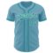 Custom Shadow Blue Teal-White Authentic Baseball Jersey