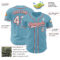 Custom Shadow Blue White-Red Authentic Baseball Jersey