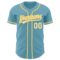 Custom Shadow Blue White-Yellow Authentic Baseball Jersey