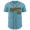 Custom Shadow Blue Black-Old Gold Authentic Baseball Jersey