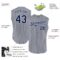 Custom Gray Navy Pinstripe White Authentic Sleeveless Baseball Jersey