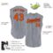 Custom Gray Black Pinstripe Orange Authentic Sleeveless Baseball Jersey