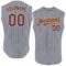 Custom Gray Black Pinstripe Purple-Gold Authentic Sleeveless Baseball Jersey