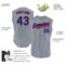 Custom Gray Royal Pinstripe Red Authentic Sleeveless Baseball Jersey