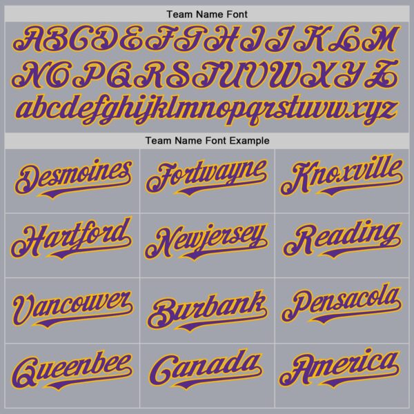 Custom Gray Purple-Gold Authentic Sleeveless Baseball Jersey