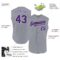 Custom Gray Purple-Black Authentic Sleeveless Baseball Jersey