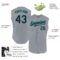 Custom Gray Black-Teal Authentic Sleeveless Baseball Jersey