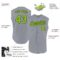Custom Gray Neon Green-Black Authentic Sleeveless Baseball Jersey