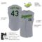 Custom Gray Navy-Neon Green Authentic Sleeveless Baseball Jersey