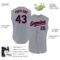 Custom Gray Navy-Red Authentic Sleeveless Baseball Jersey