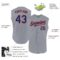 Custom Gray Royal-Orange Authentic Sleeveless Baseball Jersey