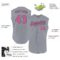 Custom Gray Pink-Kelly Green Authentic Sleeveless Baseball Jersey