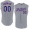 Custom Gray Royal-Red Authentic Sleeveless Baseball Jersey