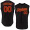 Custom Black Red-Old Gold Authentic Sleeveless Baseball Jersey