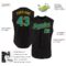 Custom Black Teal-Yellow Authentic Sleeveless Baseball Jersey