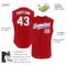 Custom Red White-Light Blue Authentic Sleeveless Baseball Jersey