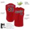 Custom Red Navy-Old Gold Authentic Sleeveless Baseball Jersey