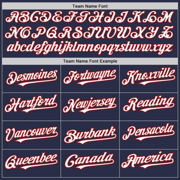 Custom Navy White-Red Authentic Sleeveless Baseball Jersey