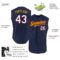 Custom Navy Maroon-Gold Authentic Sleeveless Baseball Jersey