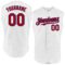 Custom White Red-Royal Authentic Sleeveless Baseball Jersey