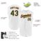 Custom White Green-Orange Authentic Sleeveless Baseball Jersey