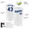 Custom White Navy-Light Blue Authentic Sleeveless Baseball Jersey