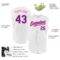 Custom White Purple-Pink Authentic Sleeveless Baseball Jersey
