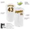 Custom White Brown-Gold Authentic Sleeveless Baseball Jersey