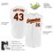 Custom White Brown-Orange Authentic Sleeveless Baseball Jersey