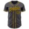 Custom Steel Gray Black-Gold Authentic Baseball Jersey