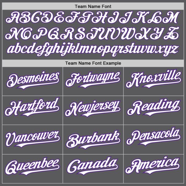 Custom Steel Gray White-Purple Authentic Baseball Jersey
